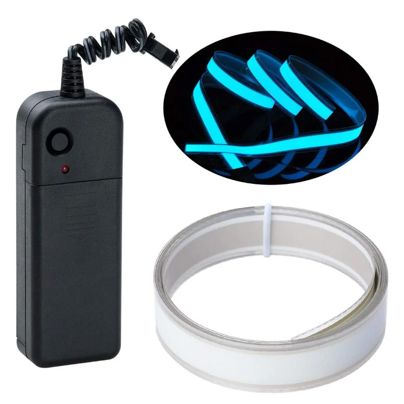 Lychee 1M Neon Glowing Strobing Electroluminescent - Ice Blue - إضاءة
